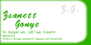 zsanett gonye business card